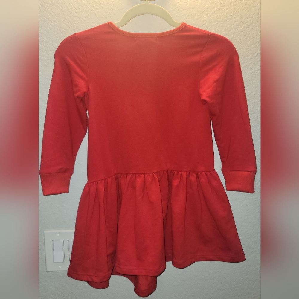New With Tag Peas And Queues Red Asymetrical Hem Dress Sz 6 Girls - Picture 2 of 4